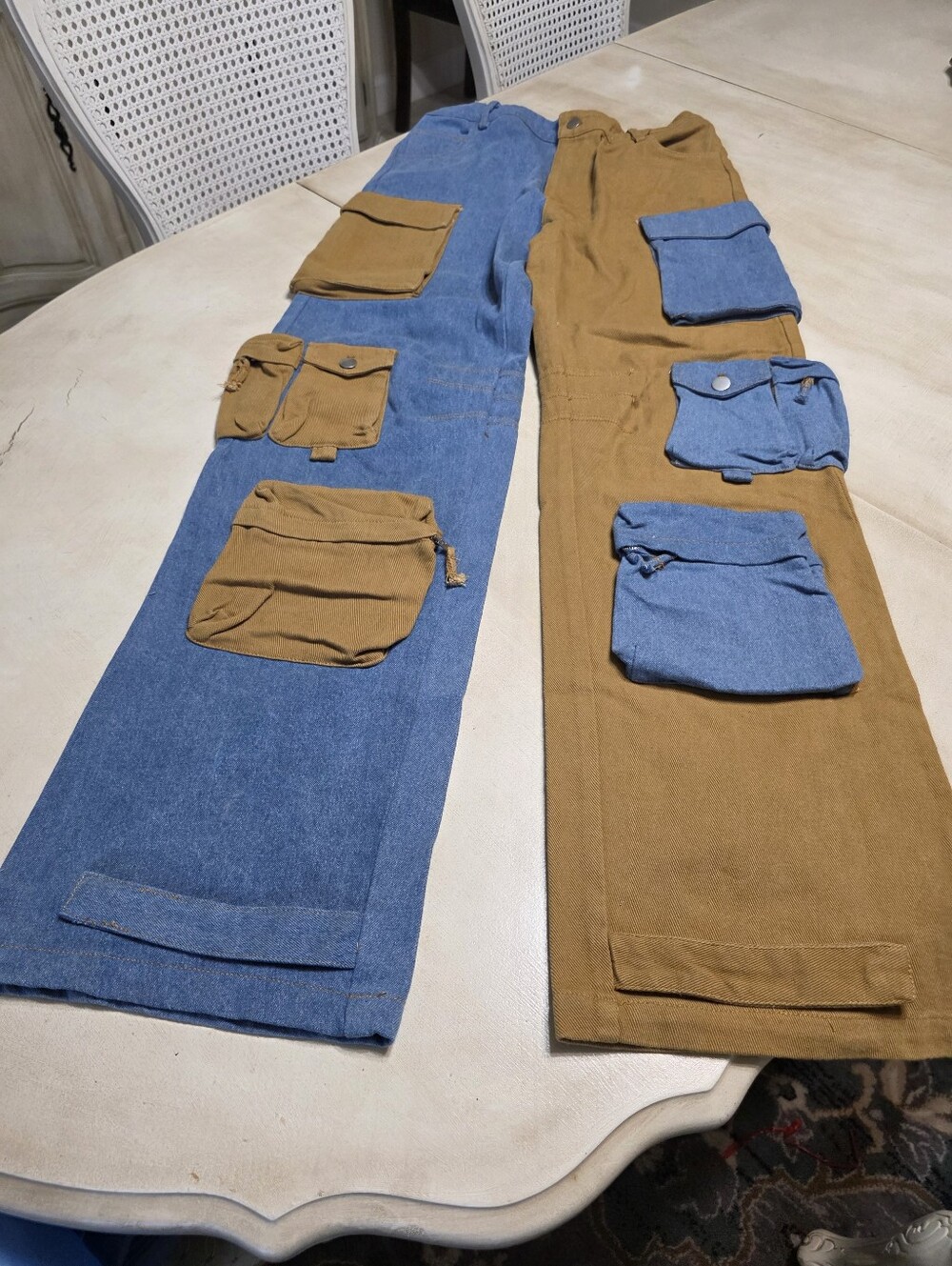 Ms. Bling Miami | Colorblock Utility Cargo Pants. Size S. - Picture 7 of 16